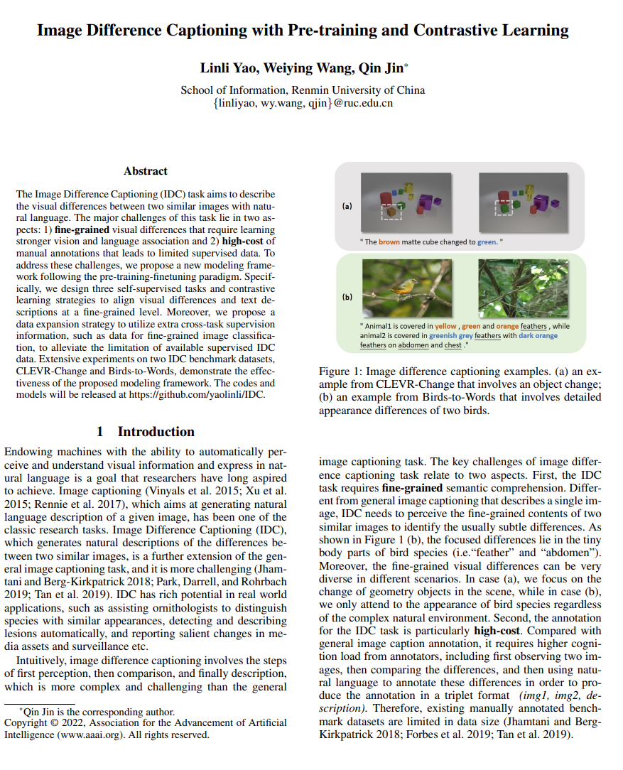 논문 리뷰 – Image Difference Captioning with Pre-training and Contrastive ...